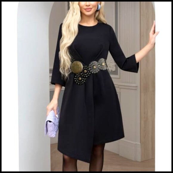 Chunky Western Belt Boho Y2K Vintage Disc Concho Leather Waist Belt Adjustable main image 7